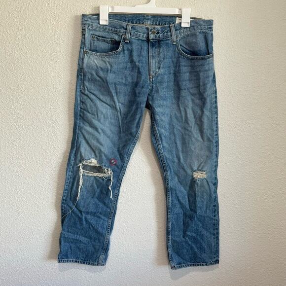 Rag & Bone X Boyfriend Embroidered Jeans Women's 30 Distressed Streetwear Boho - Picture 1 of 14